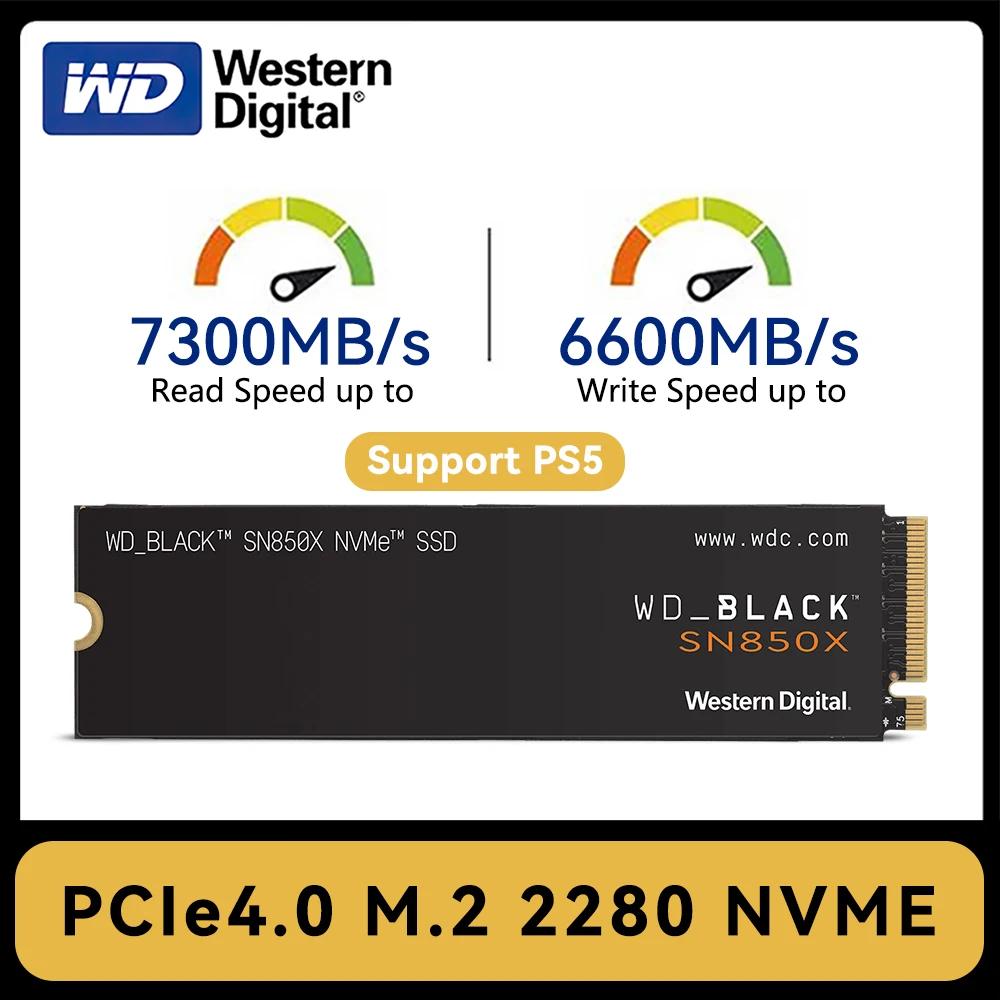   ӿ ǻ Ʈ PS5  ָ Ʈ ̺, WD_BLACK SN850X, 1TB, 2TB, 4TB, M.2 2280 NVMe PCIe Gen 4.0x4 SSD